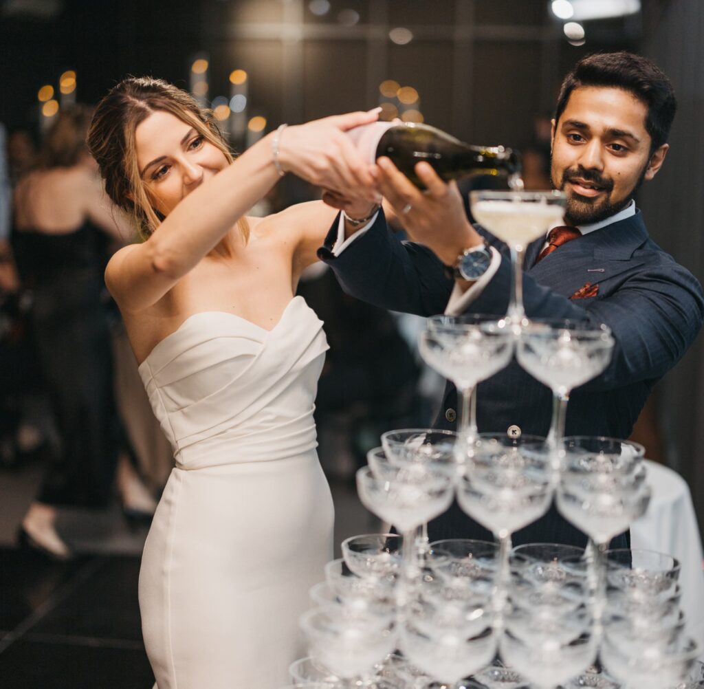 champaign tower white wedding planning melbourne by g luxe events